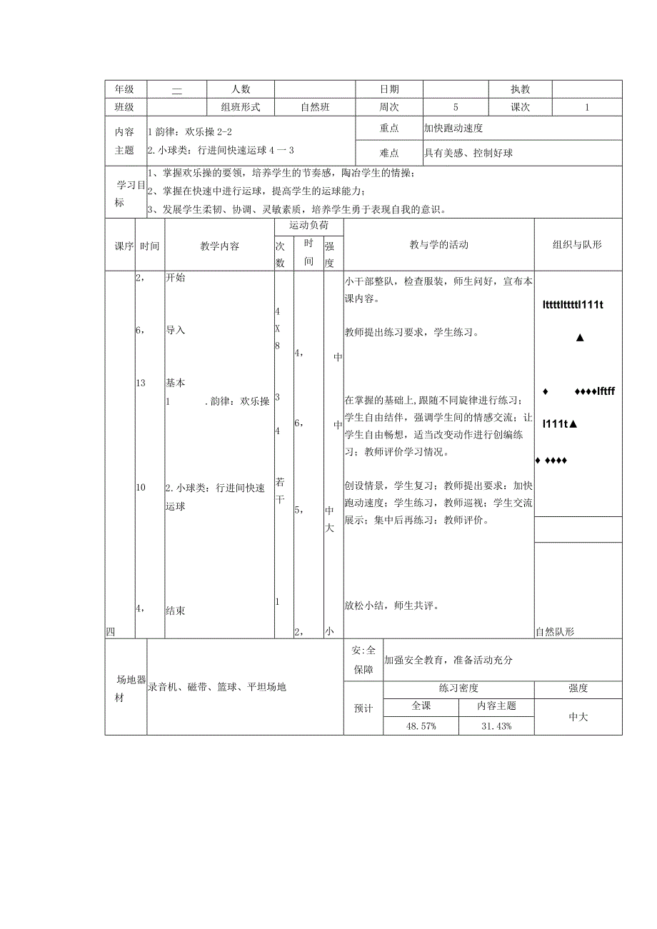 人教版三年级上册体育韵律（欢乐操）（教案）.docx_第2页