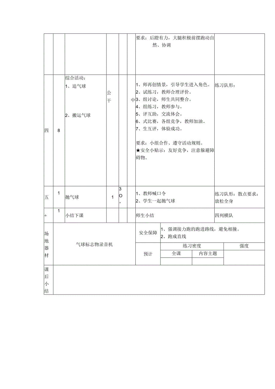 人教版五年级上册体育50米快速跑教学设计.docx_第2页