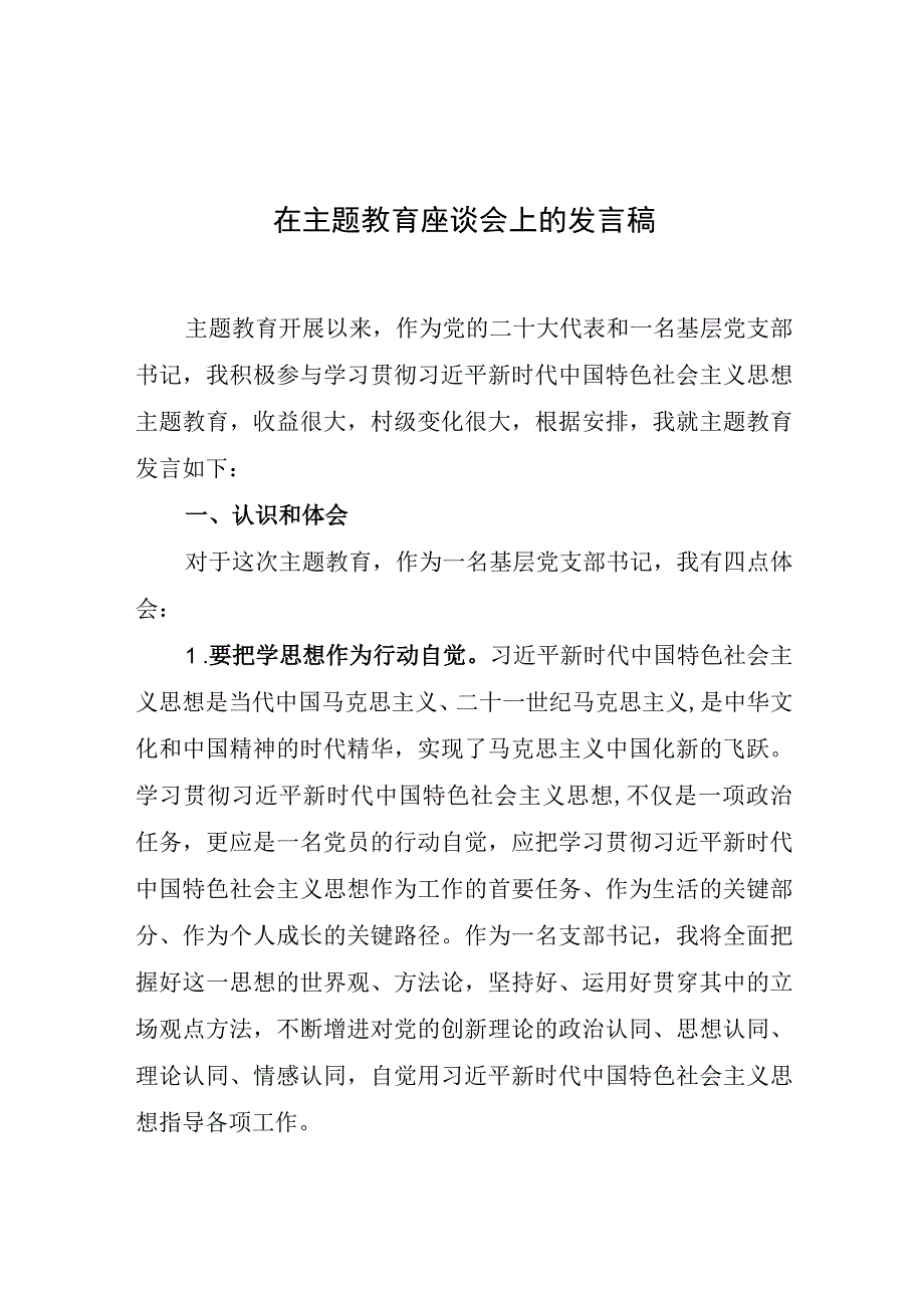 在主题教育座谈会上的发言稿.docx_第1页