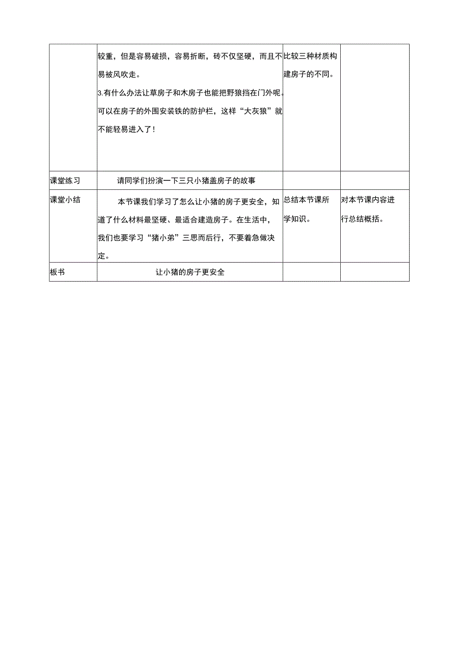 活动二《让小猪的房子更安全》教案 综合实践活动 一年级上册.docx_第3页