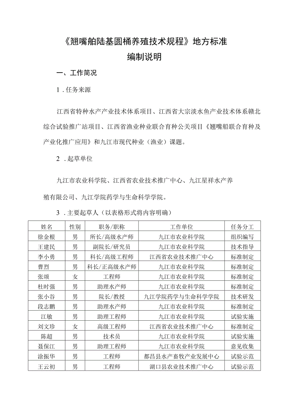 翘嘴鲌陆基圆桶养殖技术规程编制说明.docx_第1页