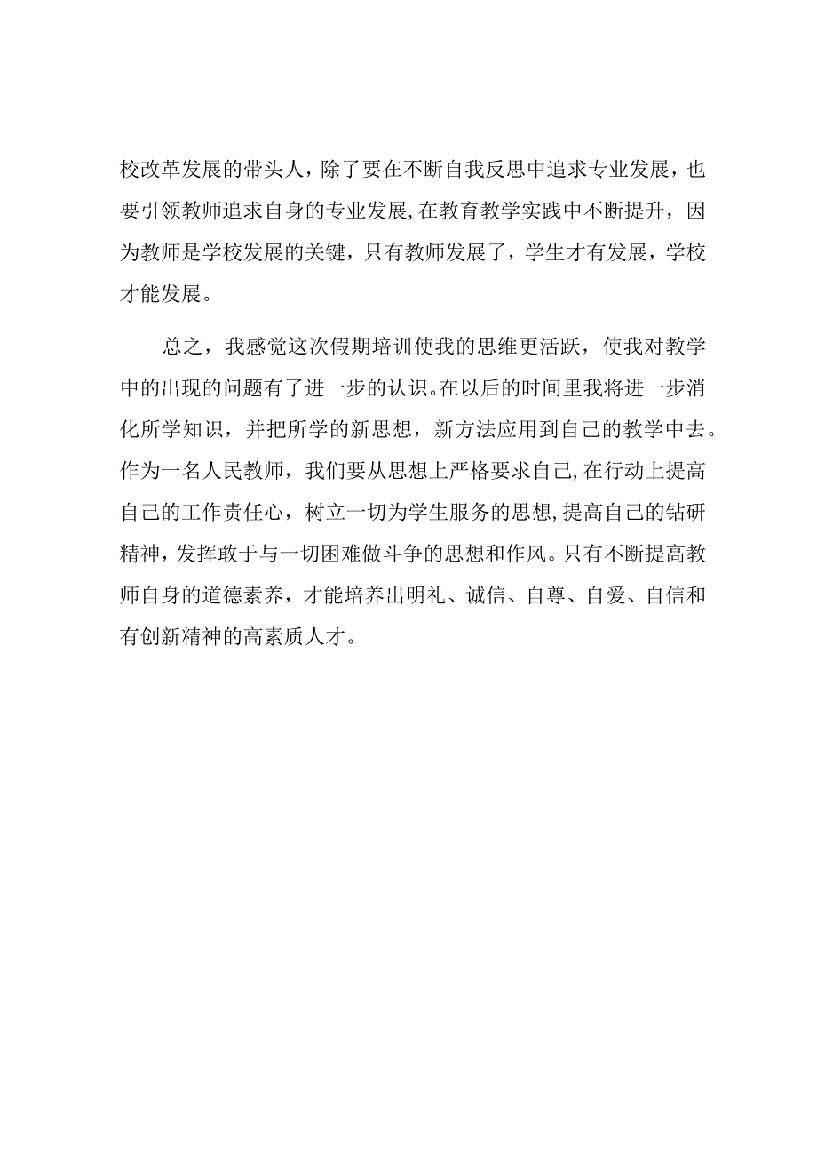 教师暑期培训总结.docx_第2页