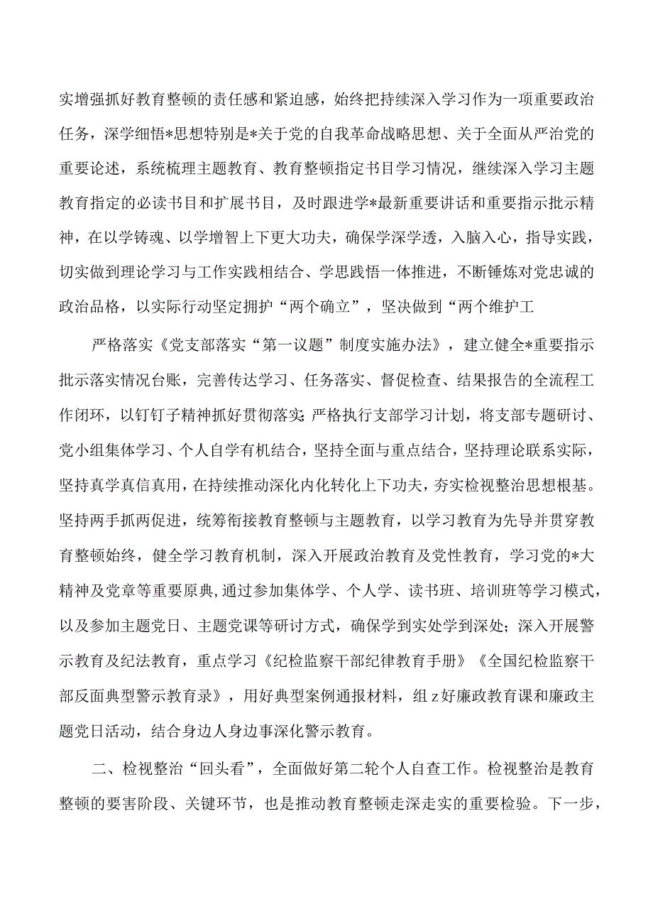 纪检整顿检视发言学习体会.docx_第2页