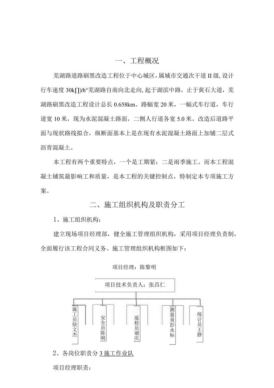 芜湖路道路改造工程混凝土路面专项施工方案.docx_第2页