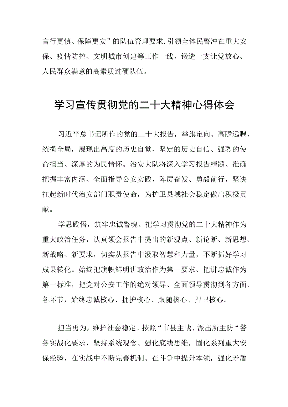 治安大队大队长学习党的二十大精神心得体会五篇.docx_第2页