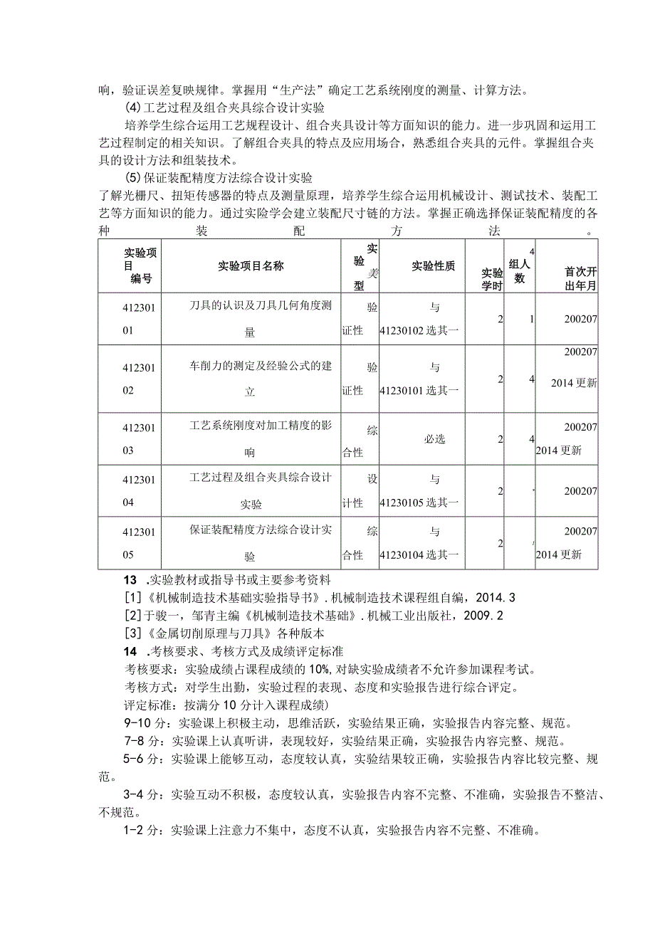 机械制造技术基础实验教学大纲.docx_第2页