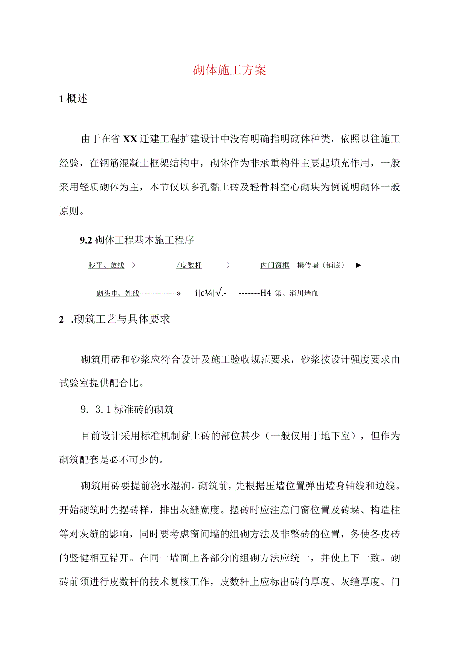 砌体施工方案.docx_第1页