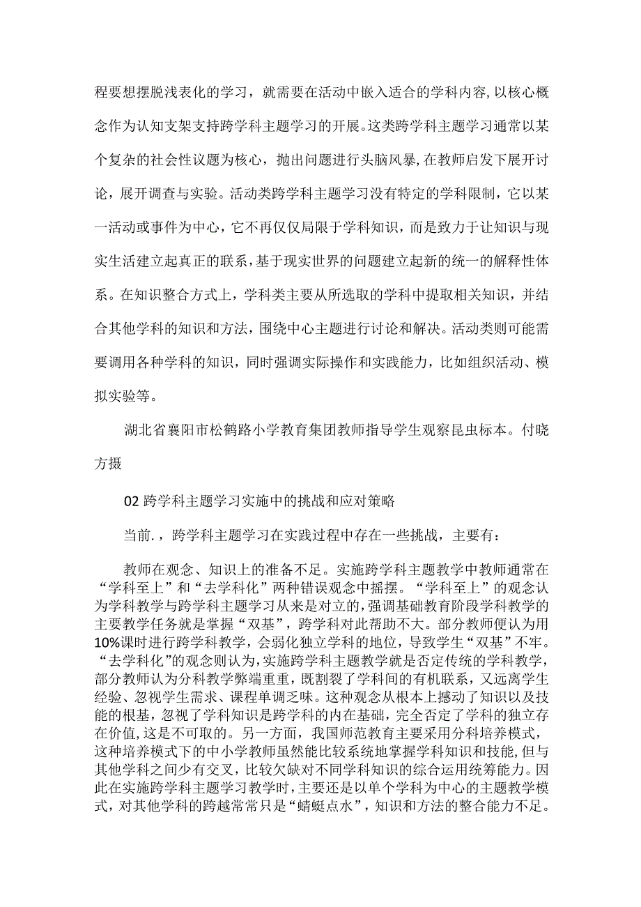 跨学科主题学习的内涵阐述与实施策略.docx_第3页