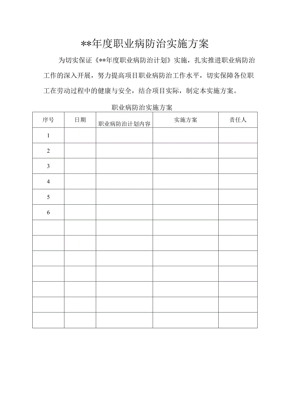 年度职业病防治计划及实施方案.docx_第2页