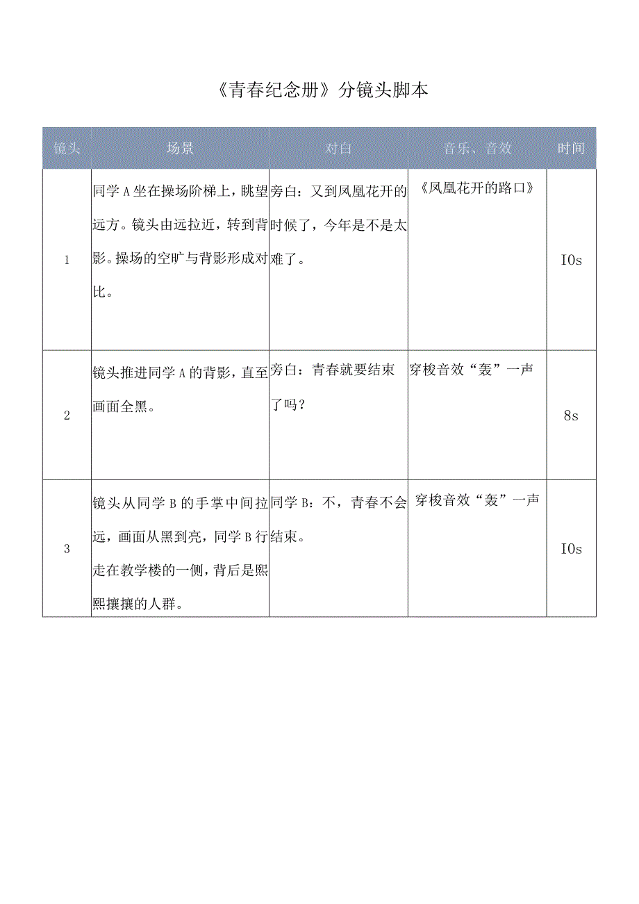 短视频拍摄分镜头脚本（5份）.docx_第3页