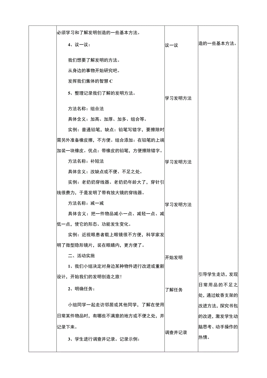 湘科版 六年级《综合实践活动》第4课《我也能发明》教案.docx_第2页