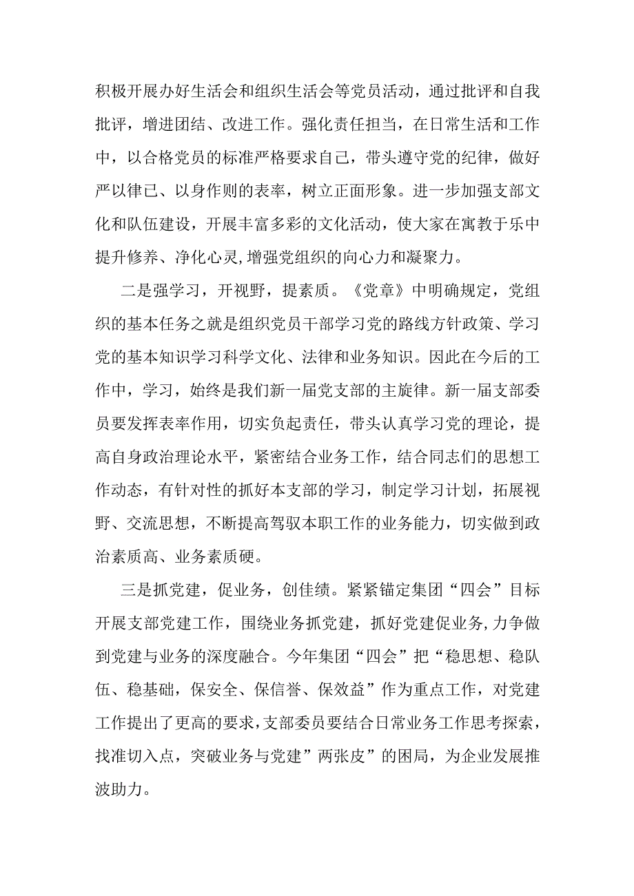 新当选支部书记发言（党支部换届）.docx_第2页