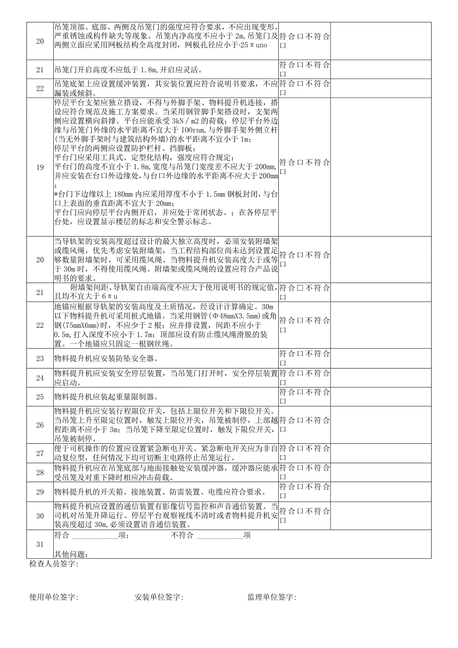 物料提升机检查表.docx_第2页