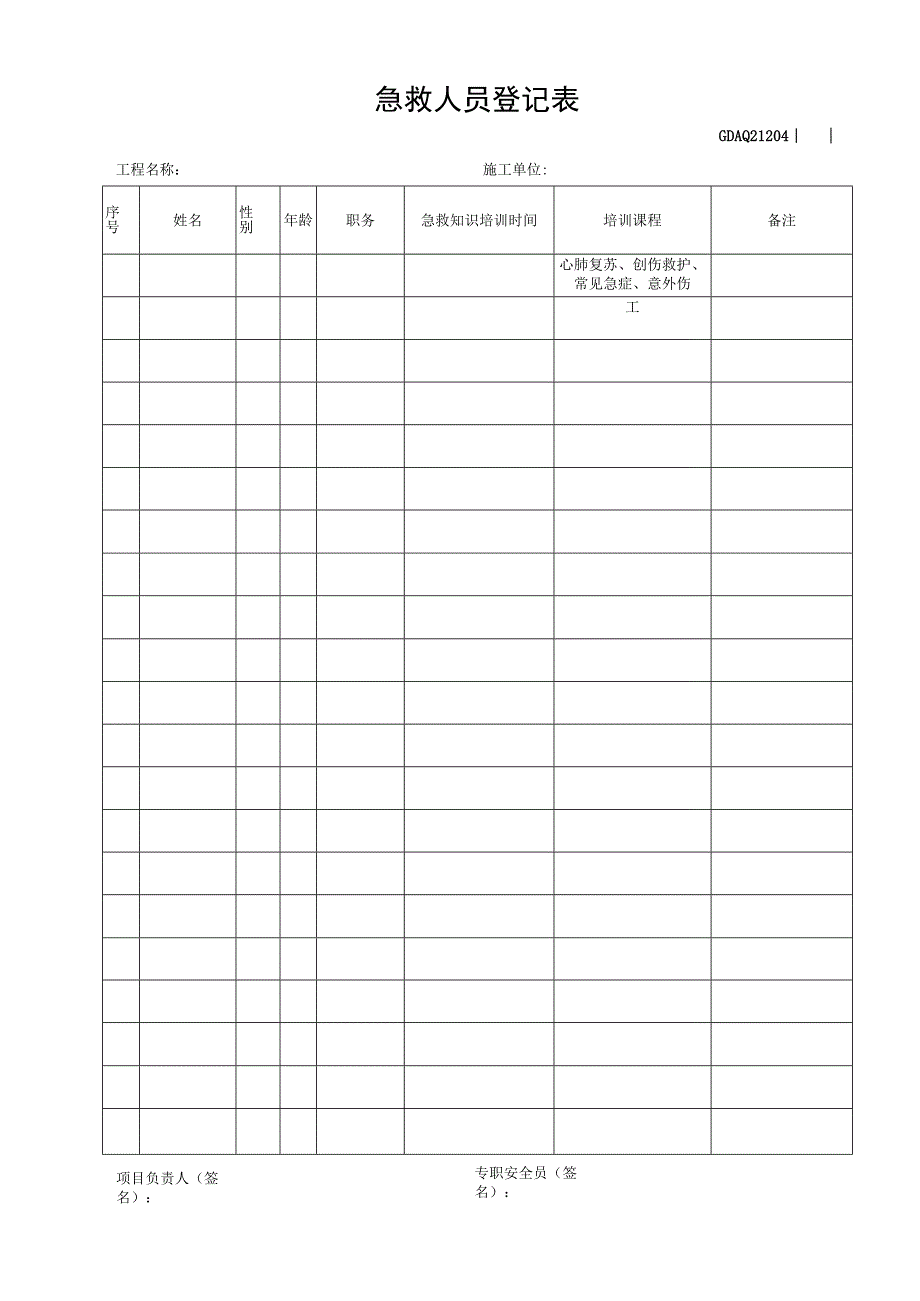 急救人员登记表.docx_第1页