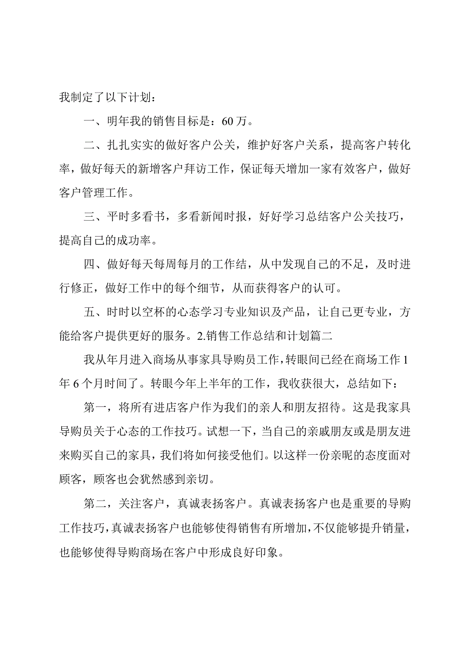 销售工作总结和计划.docx_第2页