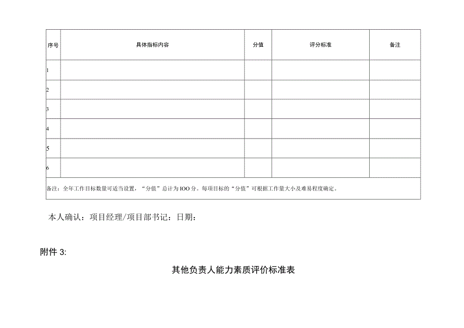 项目其他负责人绩效考核表格.docx_第2页