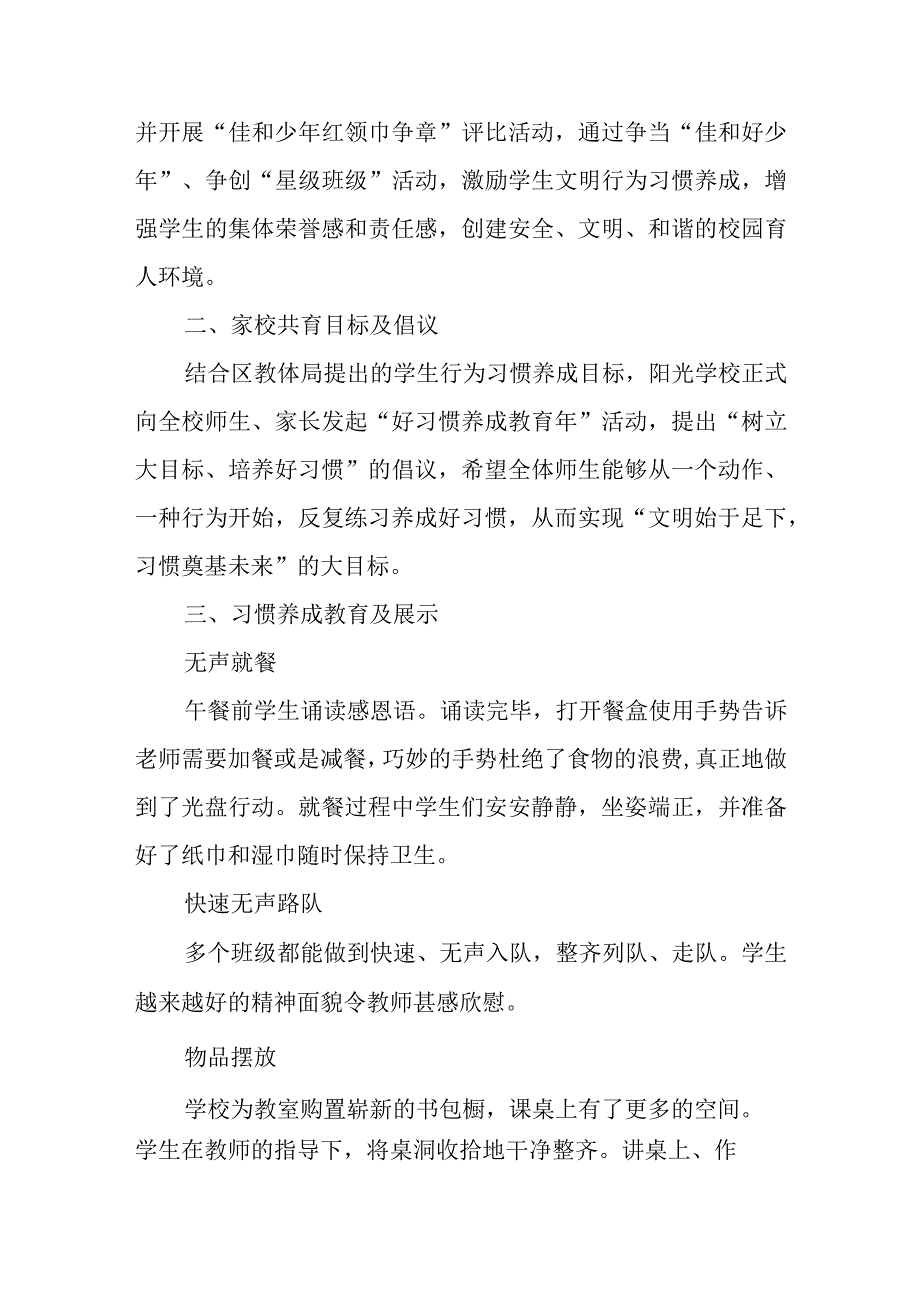 阳光学校点位管理及习惯养成主要工作总结.docx_第2页