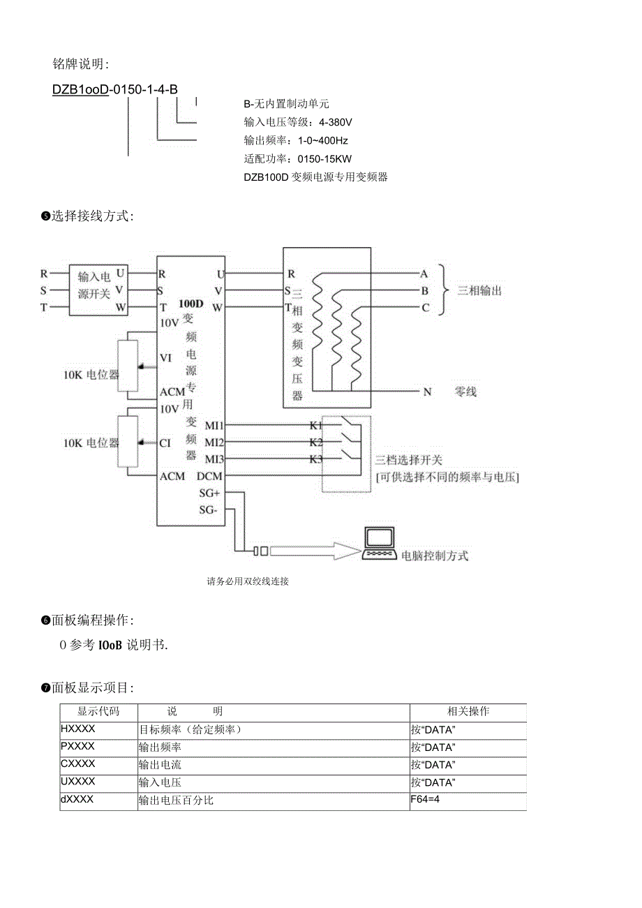 100D变频电源专用变频器.docx_第2页