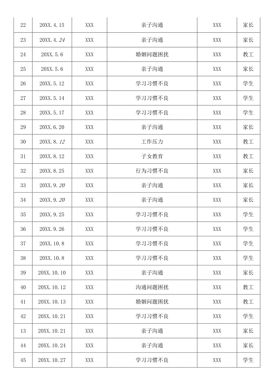 2023年XX小学心理咨询室台帐.docx_第2页