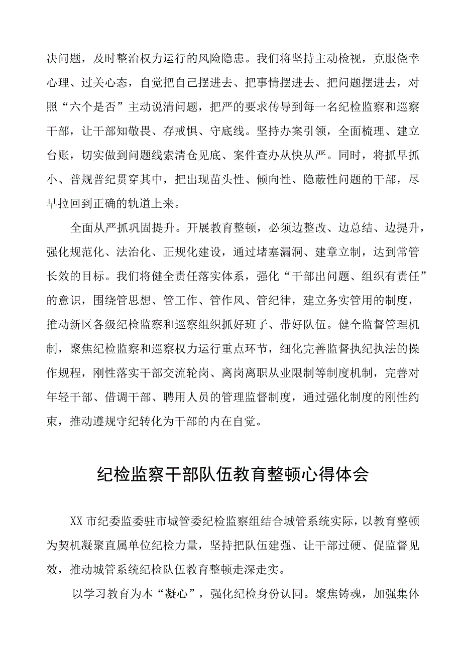 (7篇)纪委书记关于纪检监察干部队伍教育整顿的心得体会发言稿.docx_第2页