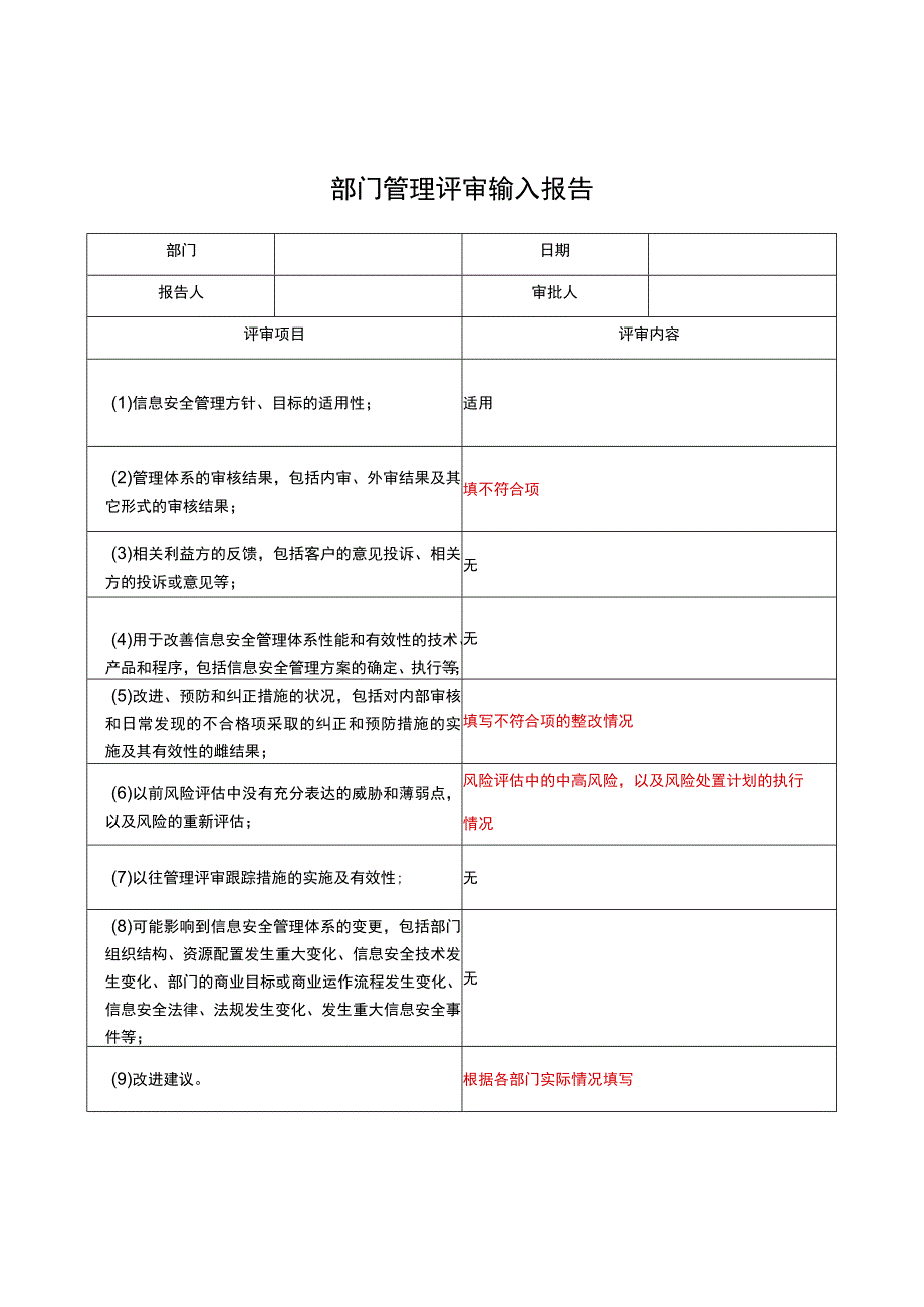 ISO27001-2022全套文件_13 部门管理评审输入报告.docx_第1页