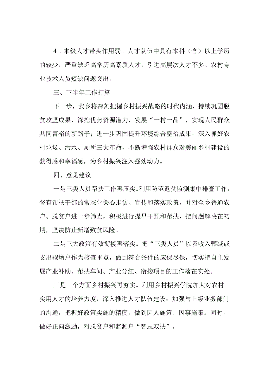 2023年上半年XX乡全面推进乡村振兴工作总结.docx_第3页