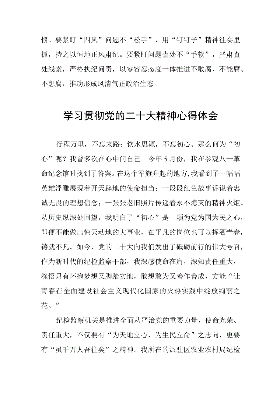 2023年纪检监察干部深入学习党的二十大精神心得体会十二篇.docx_第2页