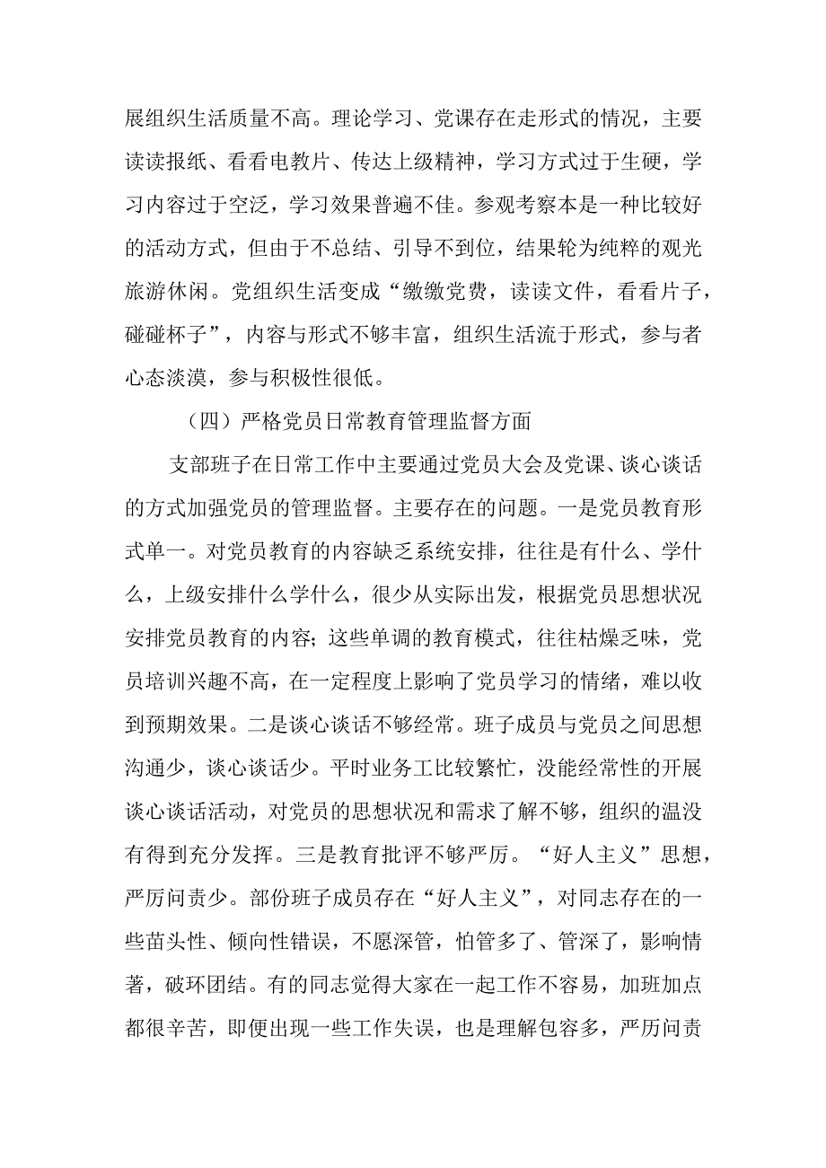 2023年教育专题组织生活支部班子检查材料.docx_第3页