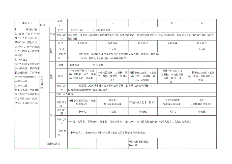 X实验幼儿园中三班第八周计划及反思 在马路边 （布袋游戏 马夹袋）.docx_第1页