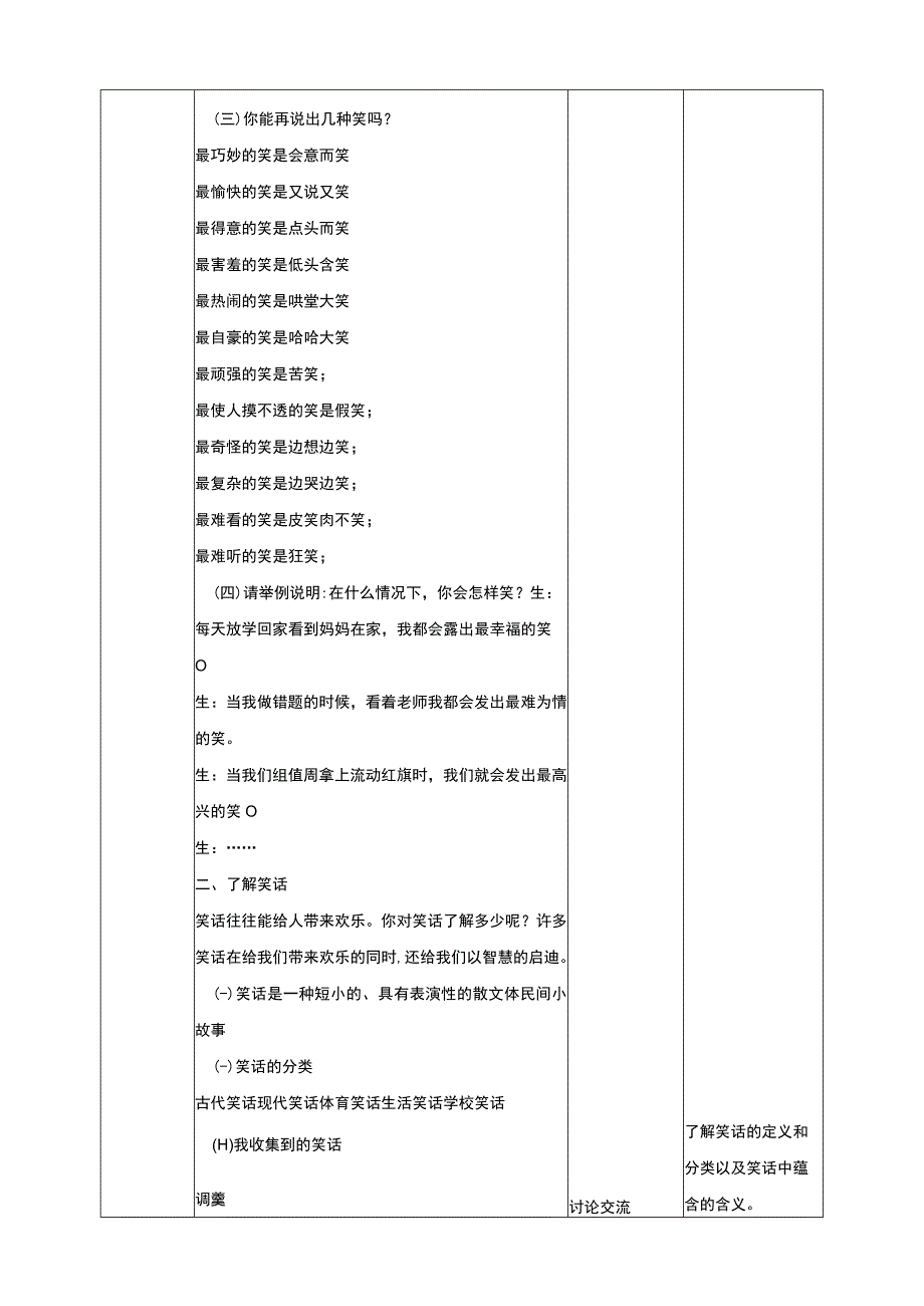 【人教版】《综合学习与实践》四上 第8课《笑话故事》教案.docx_第2页