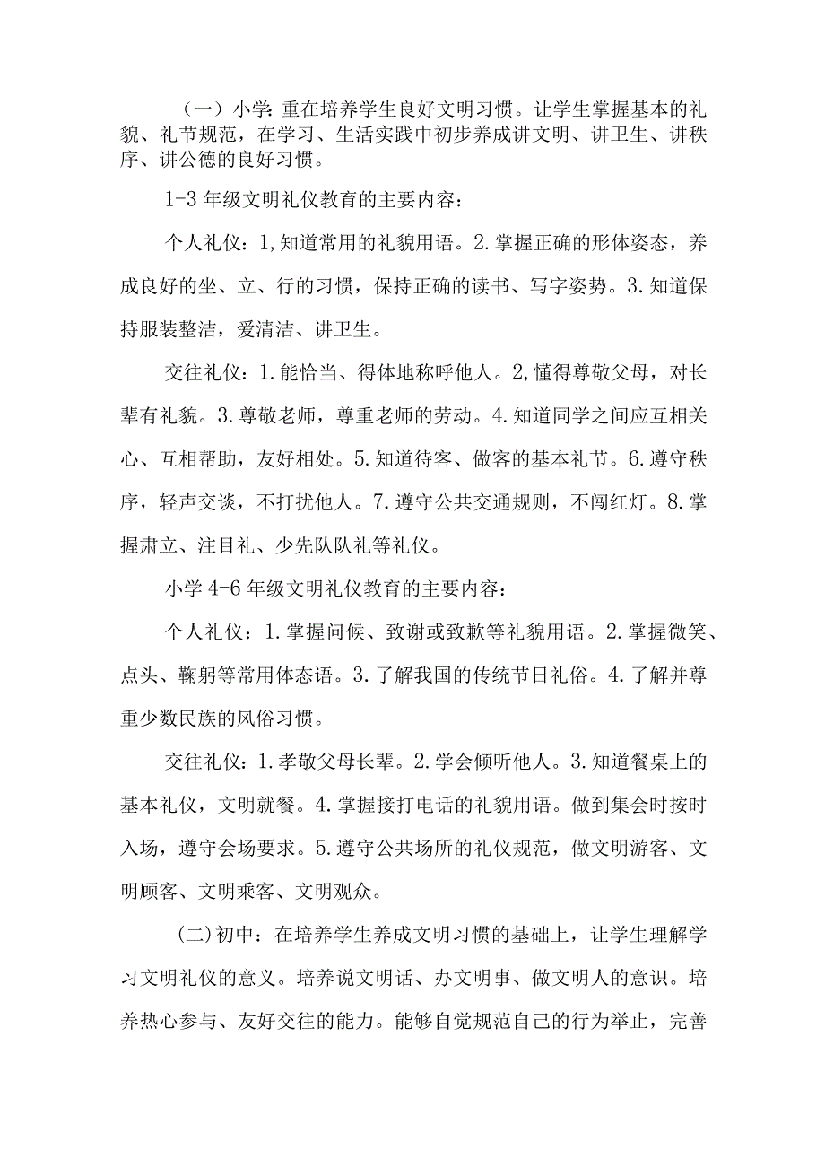 XX县中小学文明礼仪教育实施方案.docx_第2页