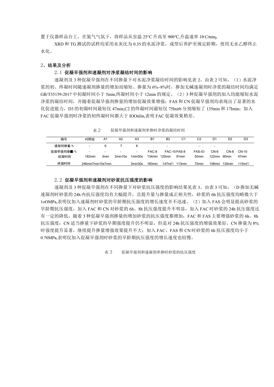 不同促凝早强剂对喷射混凝土性能的影响研究.docx_第2页