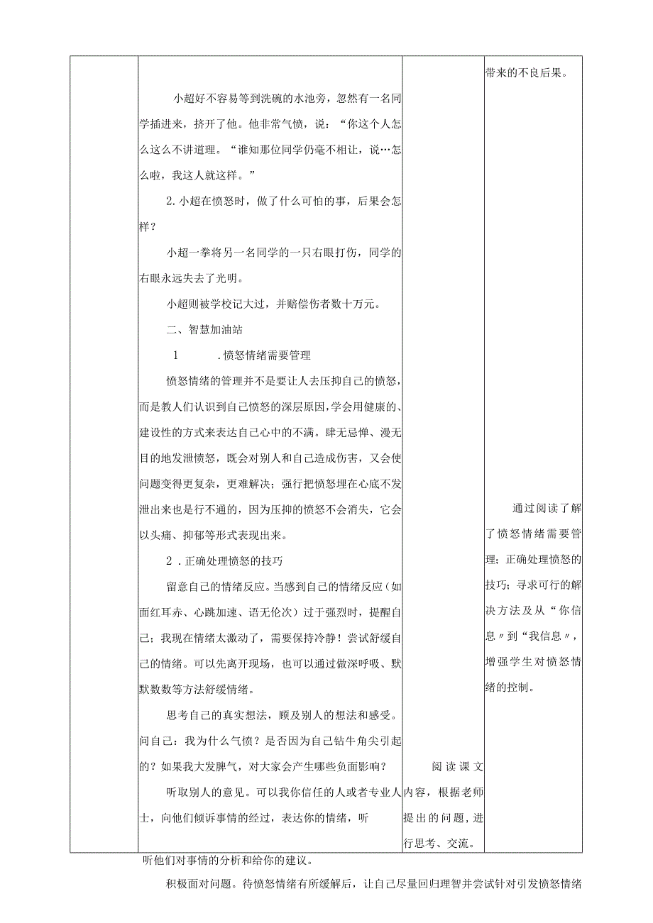 【沪科＋贵黔版】《综合实践活动》六上 做情绪的主人 第3课《我会控制愤怒》教案.docx_第2页