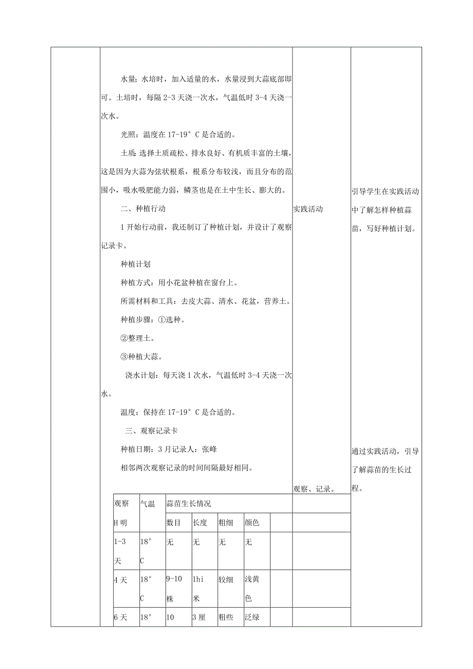 【沪科+黔科版】《综合实践活动》四上 蔬菜宝贝的秘密 活动一《自己种菜乐趣多》教案.docx_第3页