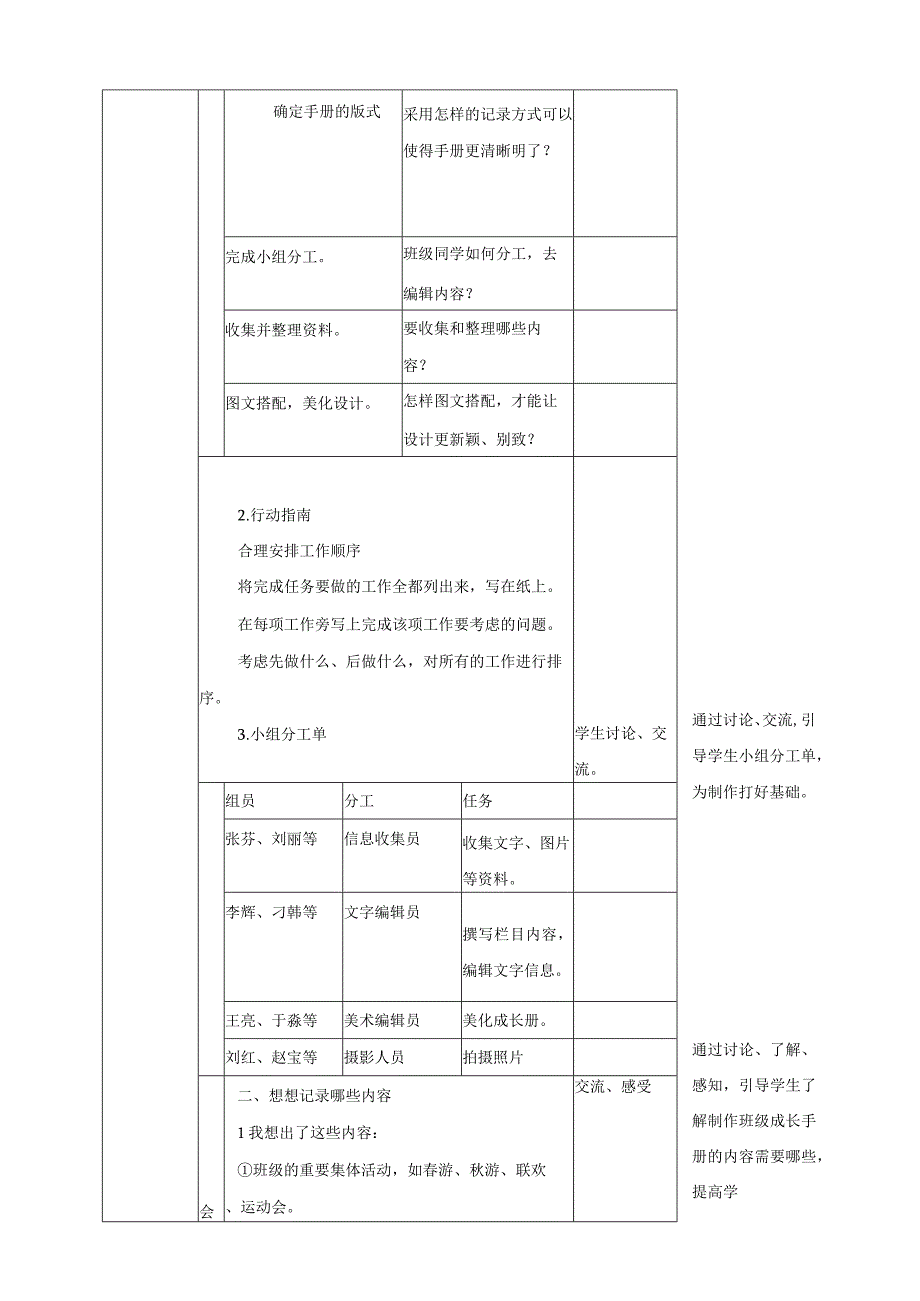 【沪科+黔科版】《综合实践活动》三上 班级小主人 活动三《班级成长手册》教案.docx_第2页