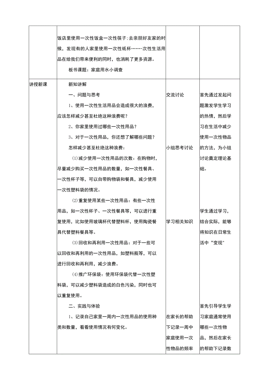 【鲁科版】《综合实践活动》五上 2-3《一次性生活用品小调查》+教案.docx_第2页