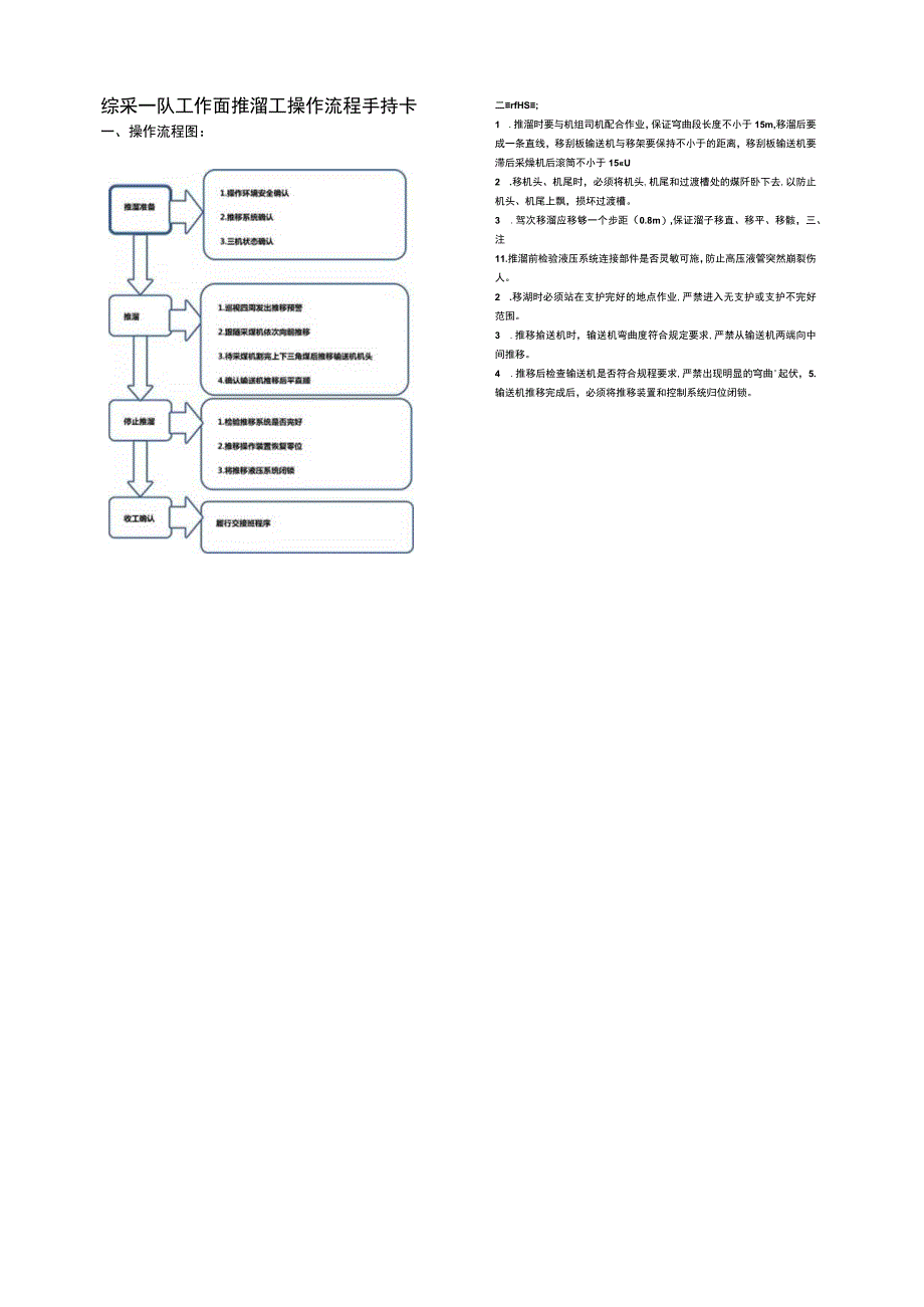 工作面推溜工操作流程手持卡.docx_第1页