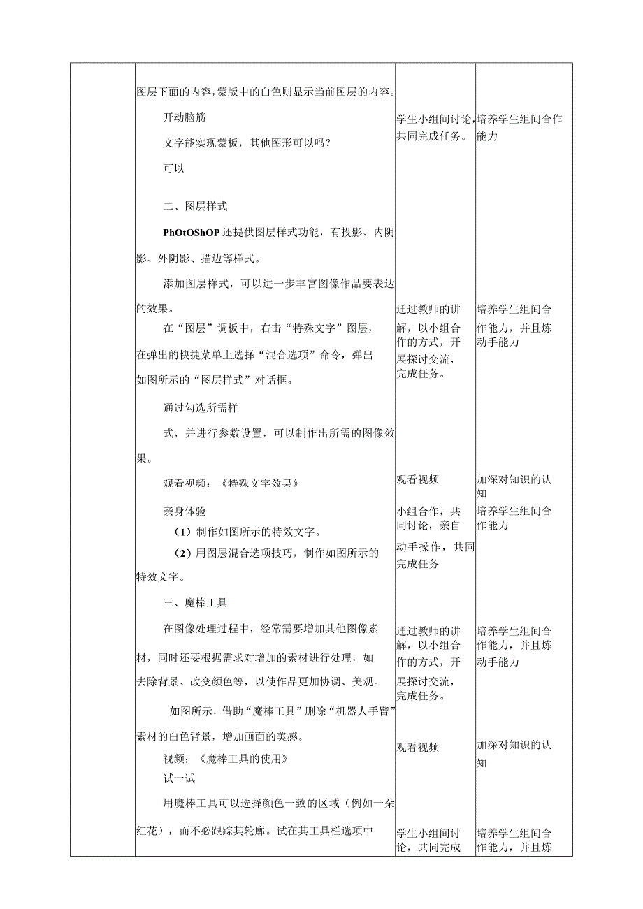 第6课 图像特效教学设计初中信息技术浙教版2020七年级下册.docx_第3页