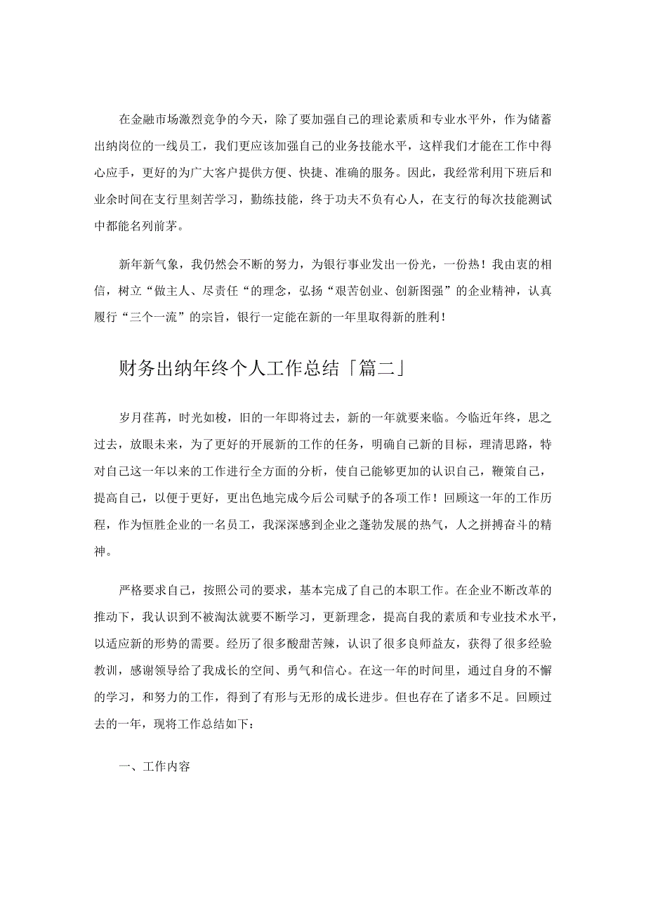 财务出纳年终个人工作总结.docx_第2页