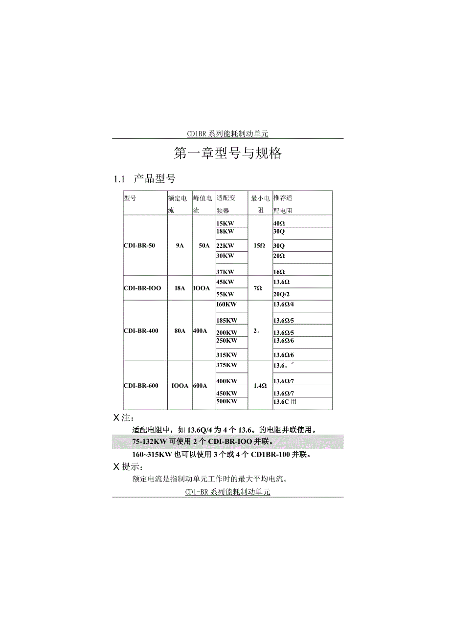 德力西CDI-BR 系列能耗制动单元使用手册.docx_第3页