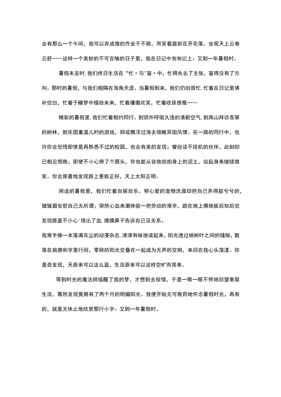 关于暑假的话题作文两篇.docx_第3页