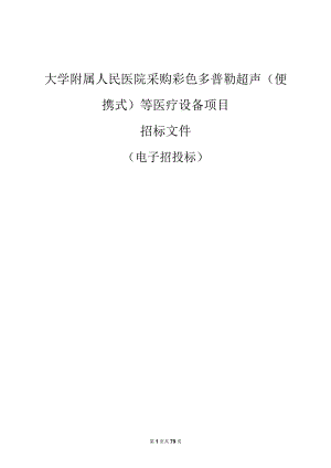 大学附属人民医院采购彩色多普勒超声（便携式）等医疗设备项目招标文件.docx