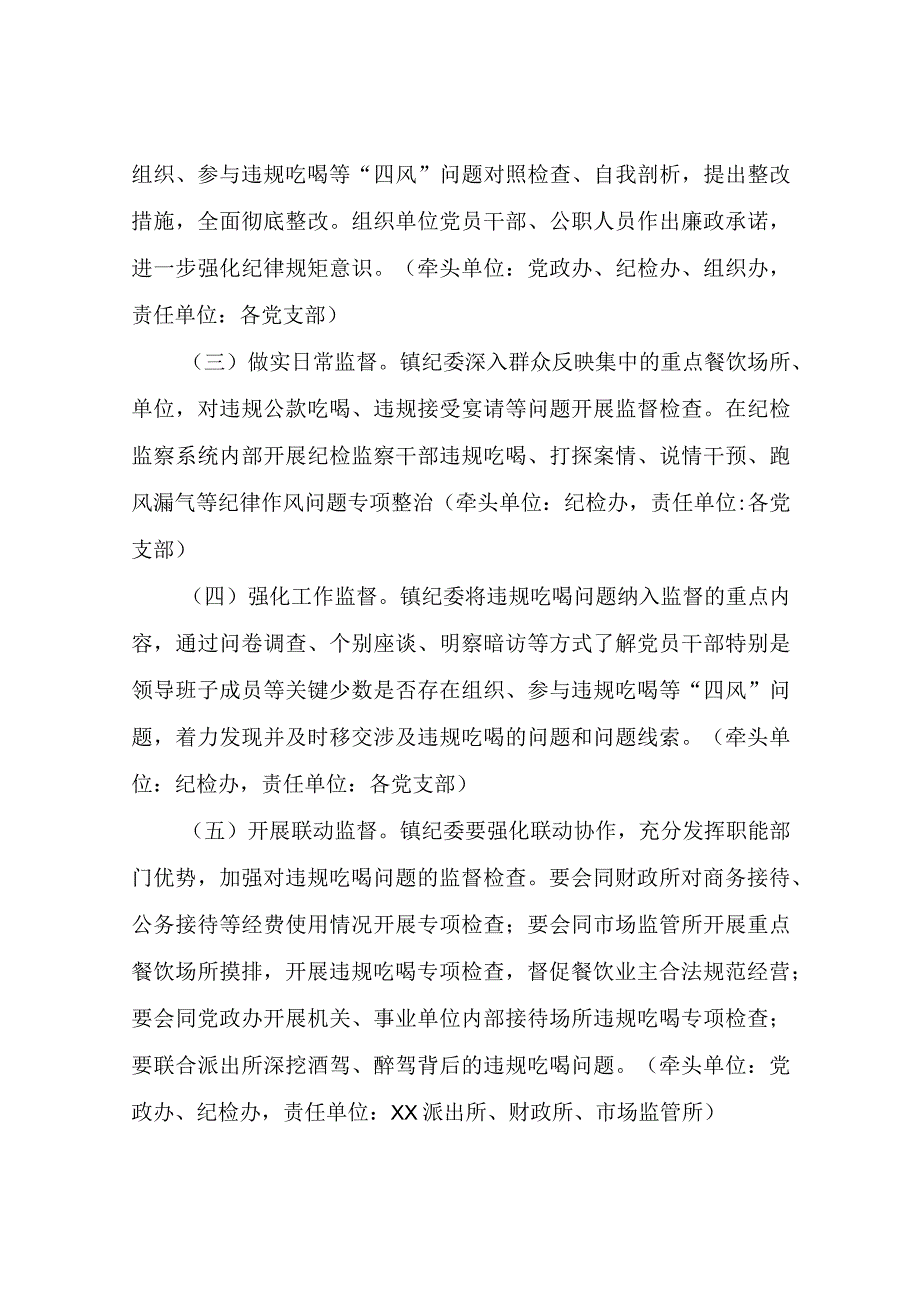 关于XX镇开展违规吃喝问题专项整治的工作方案.docx_第3页