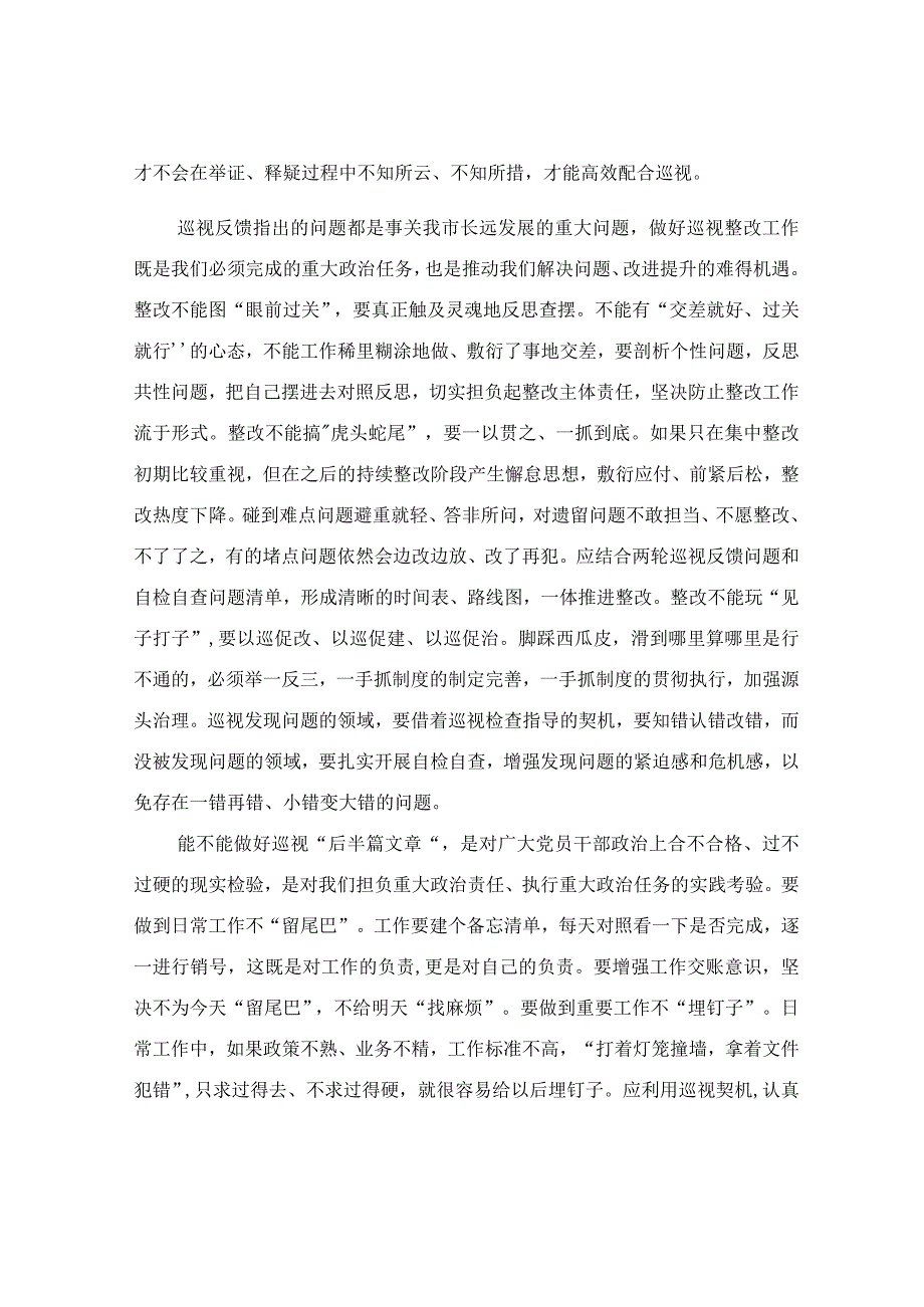 在巡视整改工作会上的表态发言稿.docx_第2页