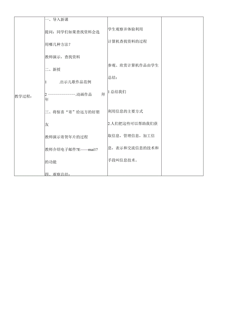 一年级上信息技术教案-生活和学习中的好帮手信息技术_ 河大版.docx_第2页