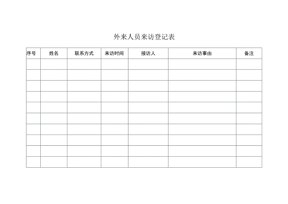 外来人员来访登记表.docx_第1页