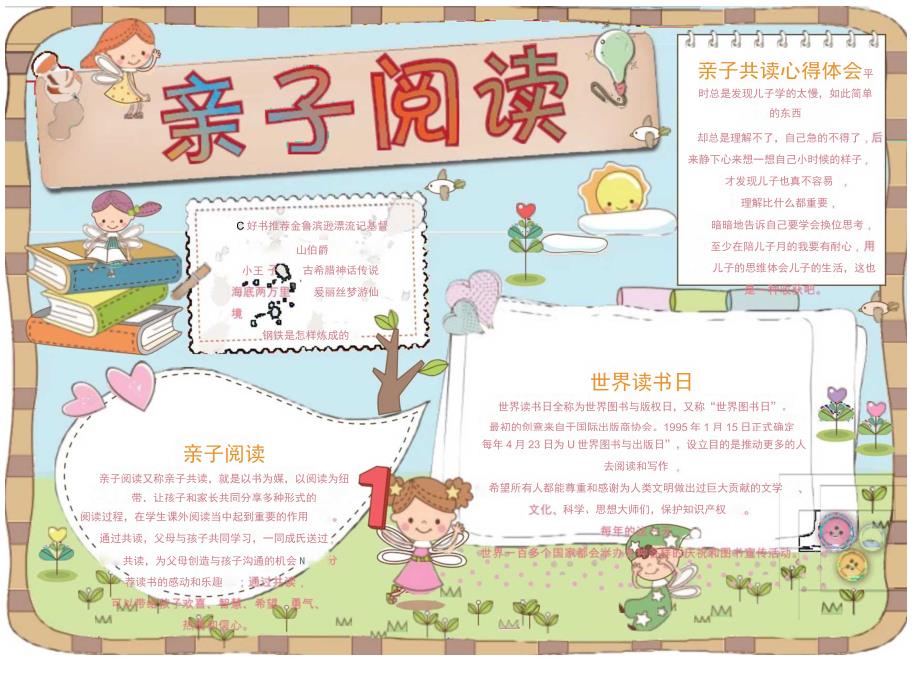 小学中学手抄报word可编辑模板 阅读读书小报 (9).docx_第1页