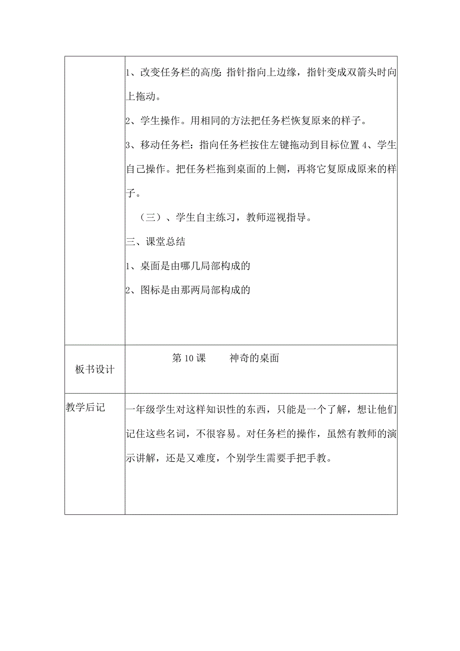 一年级上信息技术教案神奇的桌面_大连理工版.docx_第2页