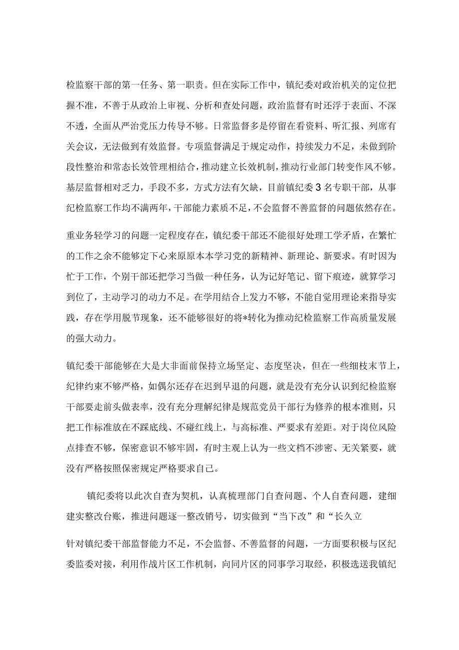 乡镇纪检监察干部队伍教育整顿党性分析报告.docx_第3页