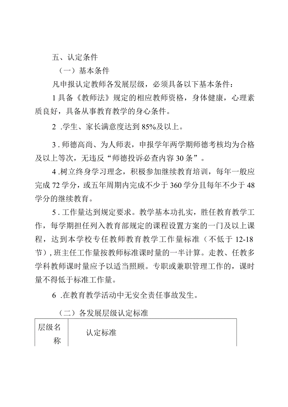 小学学校教师发展层级认定实施方案.docx_第3页